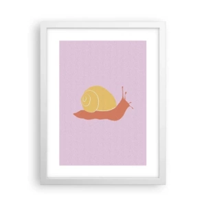 Poster în ramă albă - Nu e nicio grabă - 30x40 cm