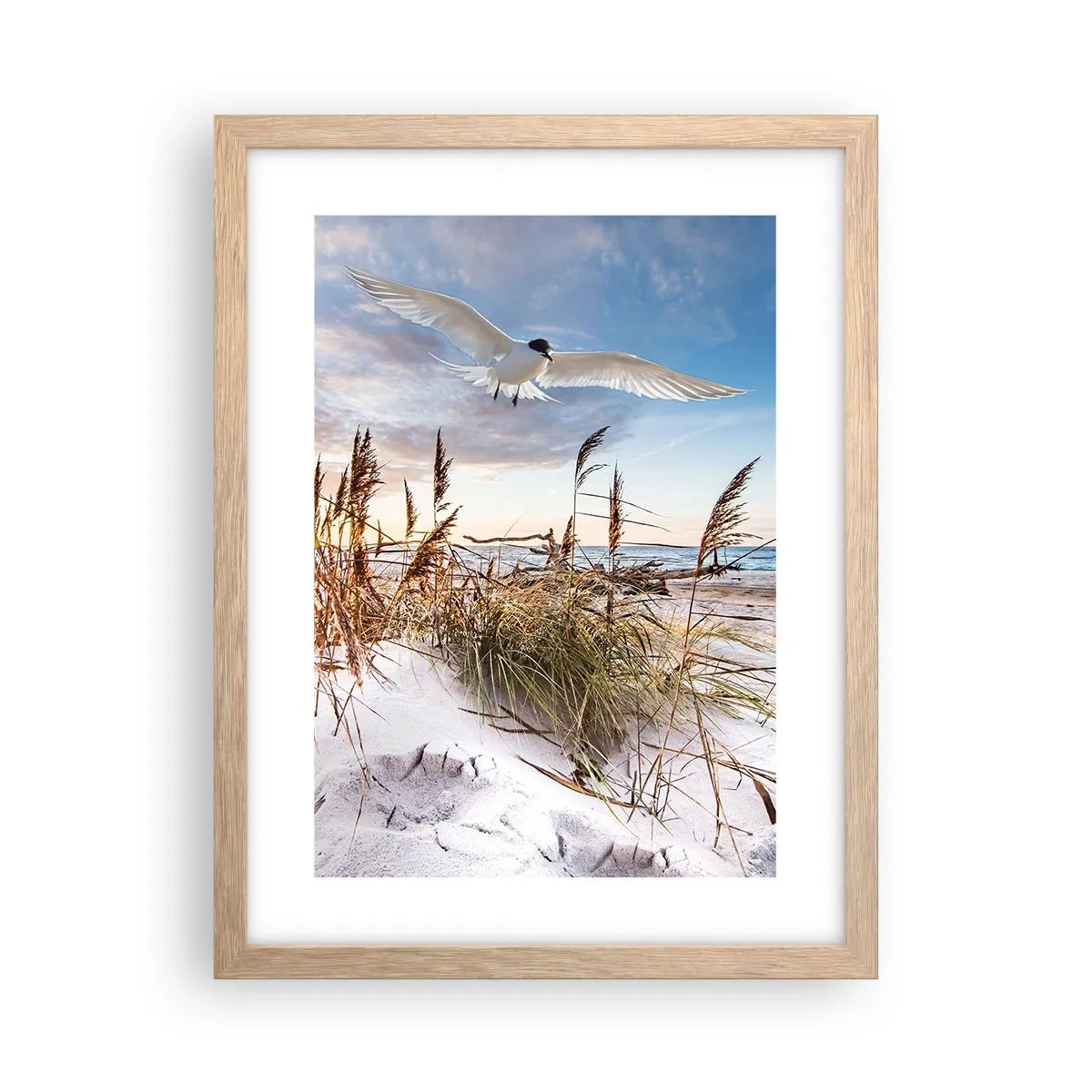 Poster în ramă de stejar deschis - Vânt dinspre mare - 30x40 cm