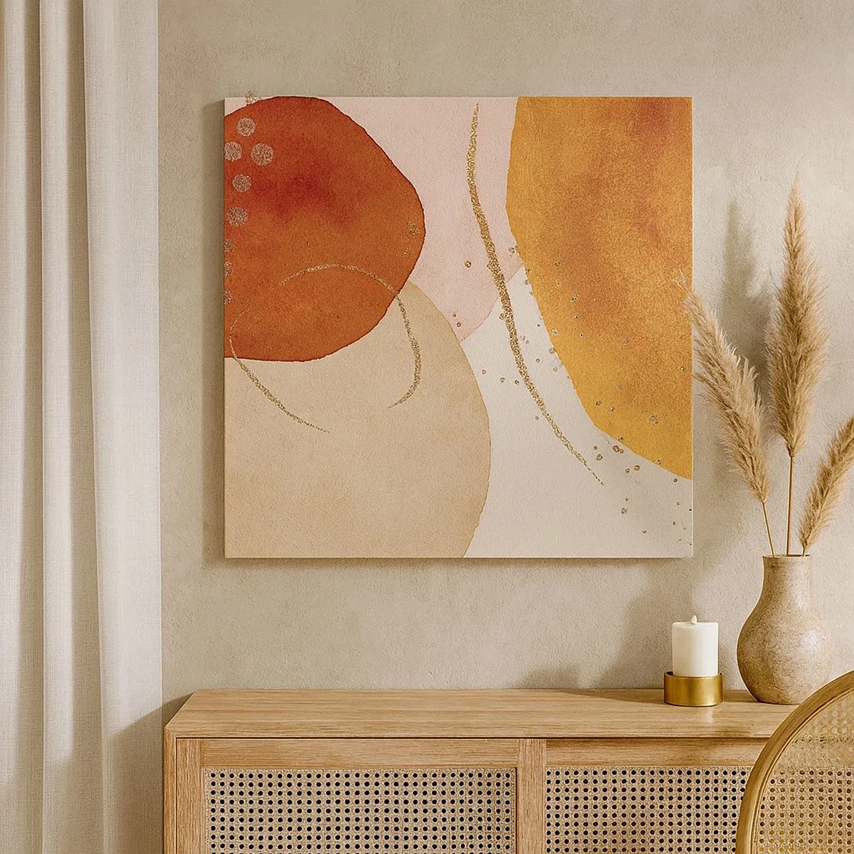 Tablou pe pânză - Rotunjime și mișcare - 30x30 cm