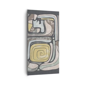 Tablou pe pânză - Abstracție în spirit precolumbian - 65x120 cm