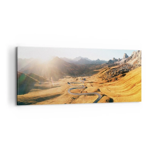Tablou pe pânză - Într-o vale de aur - 100x40 cm