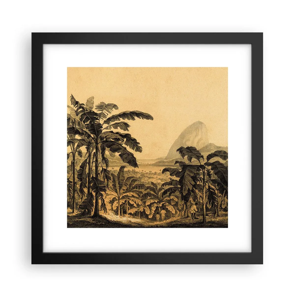 Poster în ramă neagră - În stil colonial - 30x30 cm
