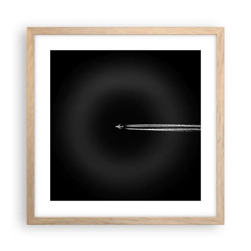 Poster în ramă de stejar deschis - Într-o altă dimensiune - 40x40 cm