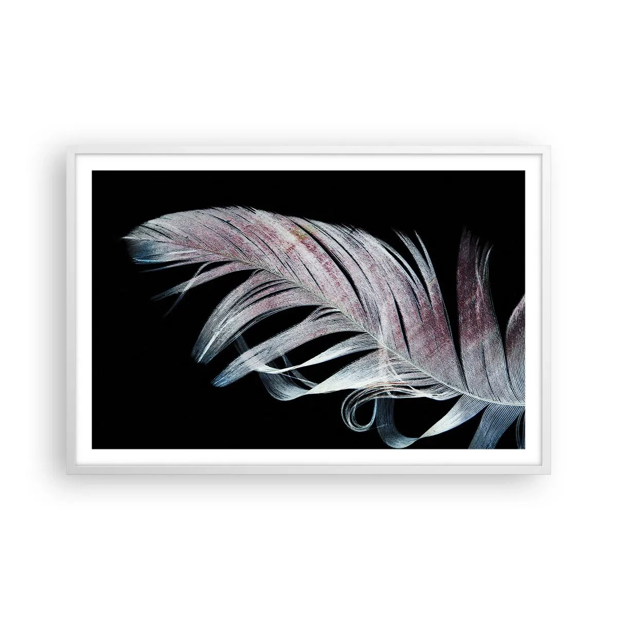 Poster în ramă albă - Gândește-te la atingere - 91x61 cm