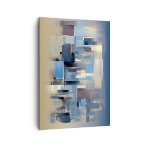 Tablou pe pânză - Construcție albastră - 50x70 cm