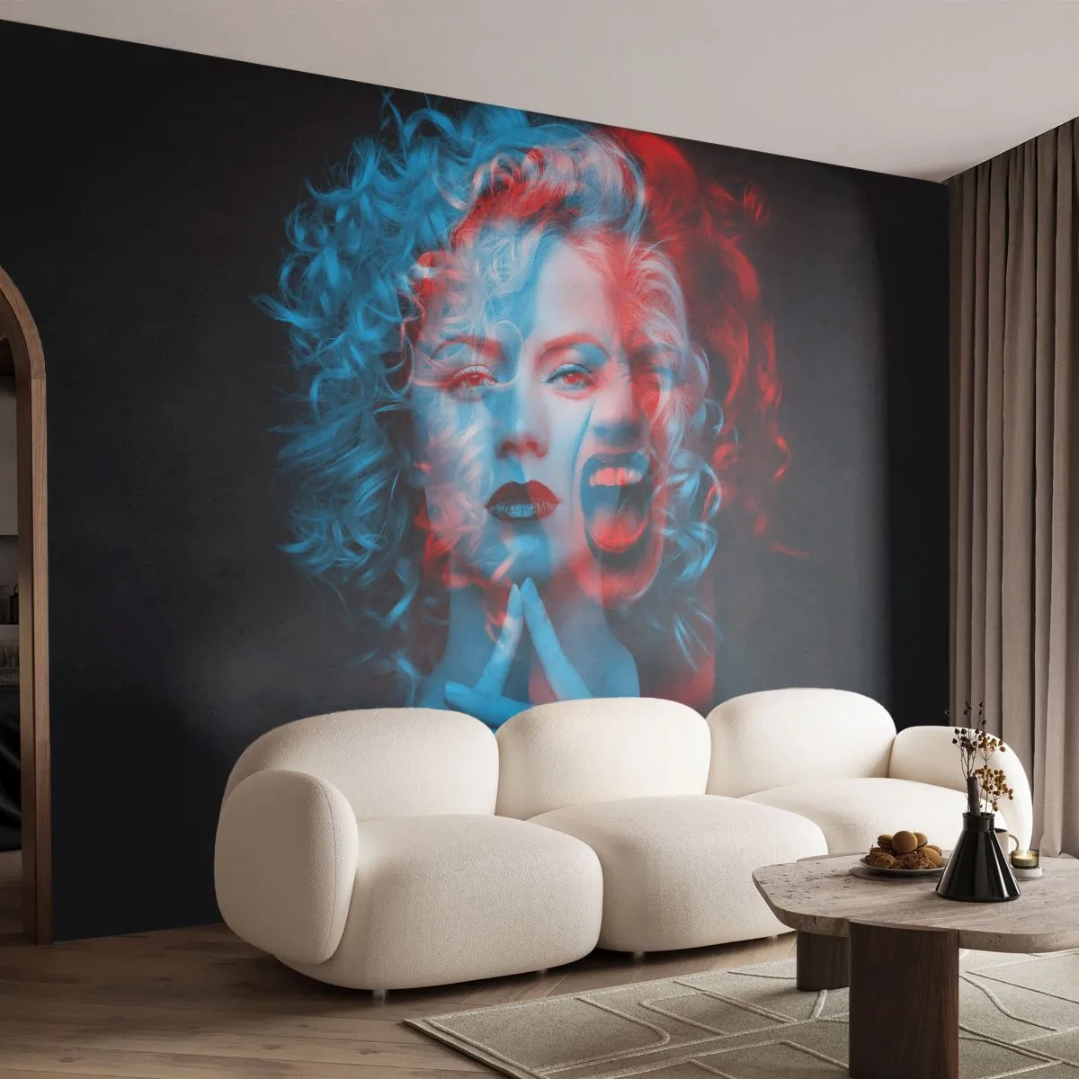 Tapet Premium Canvas - Alter ego - Abstracția, Femeie, Chipul de femeie - 350x256 cm