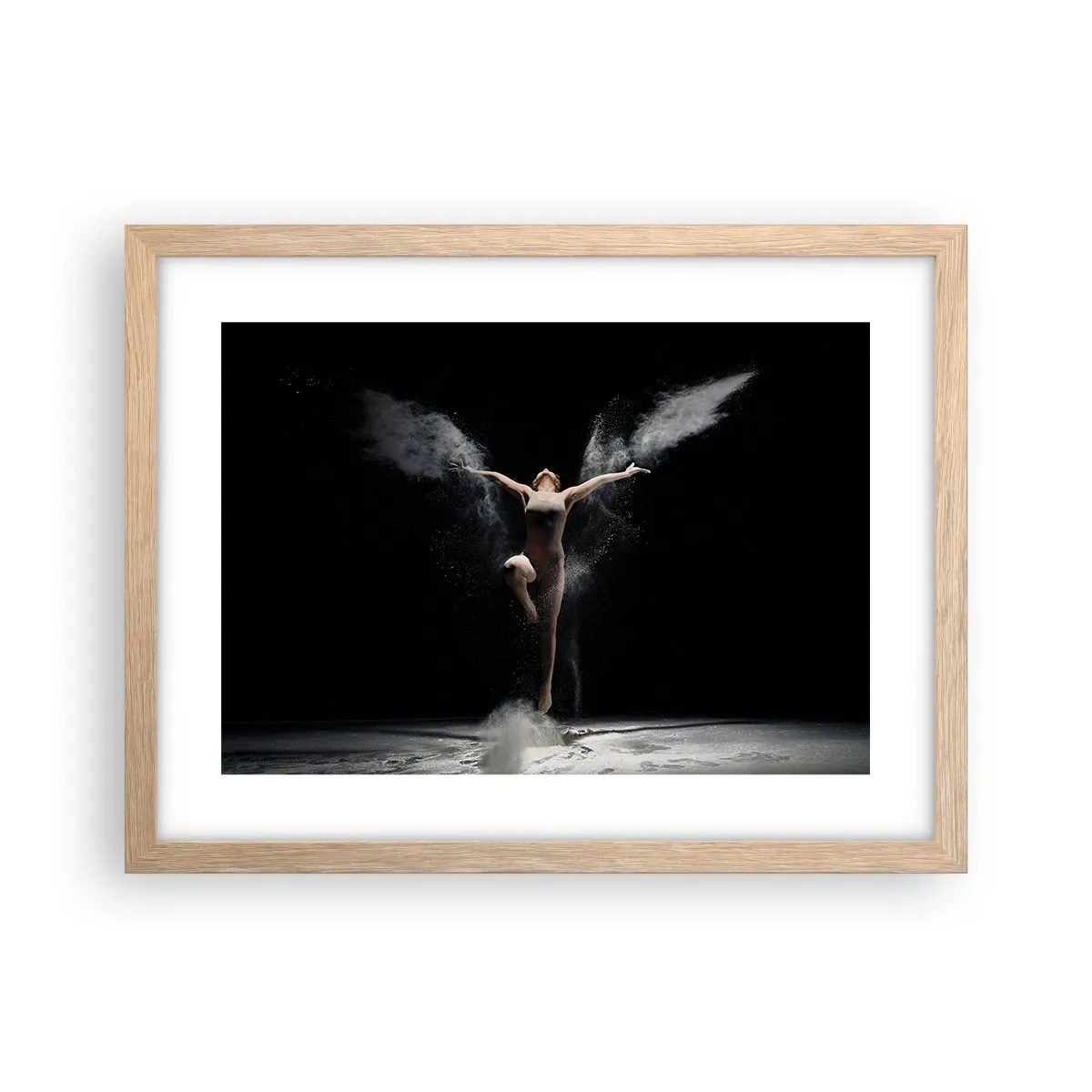 Poster în ramă de stejar deschis - Elfii există - 40x30 cm