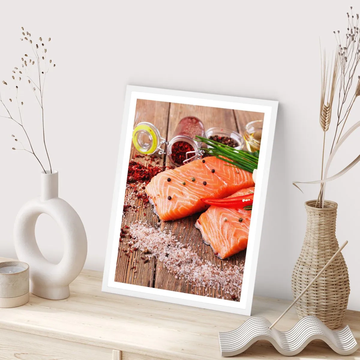 Poster în ramă albă - O aventură norvegiană în bucătărie - 40x50 cm