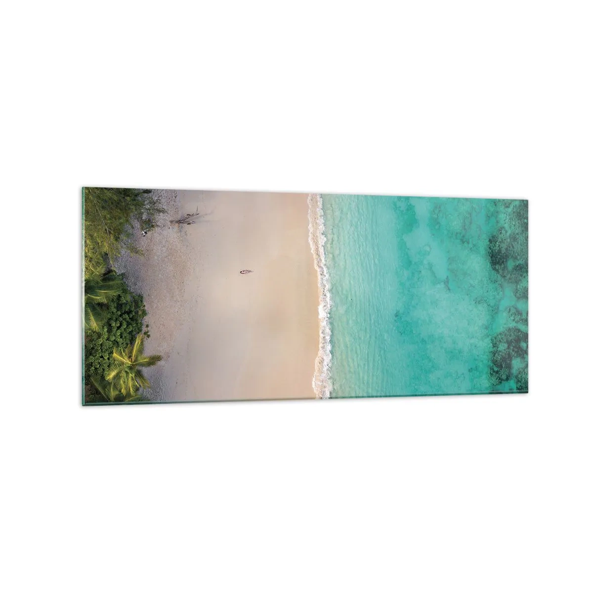 Tablou pe sticlă - Plaja din paradis - 120x50 cm