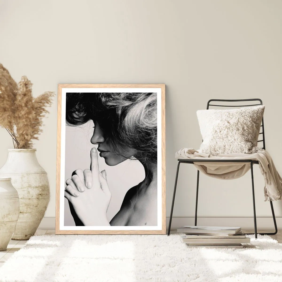 Poster în ramă de stejar deschis - Ascultă-te pe tine însuți - 70x100 cm