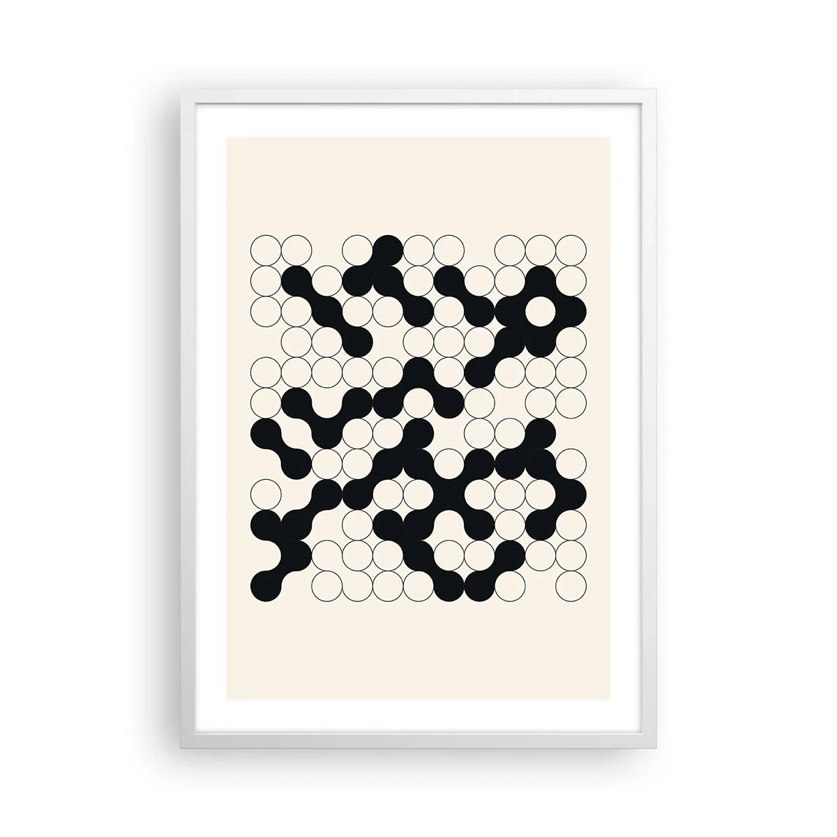 Poster în ramă albă - Joc chinezesc - o variație - 50x70 cm