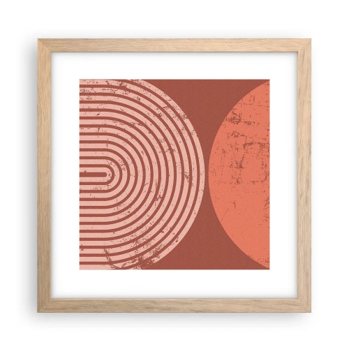 Poster în ramă de stejar deschis - Relație strânsă - 30x30 cm