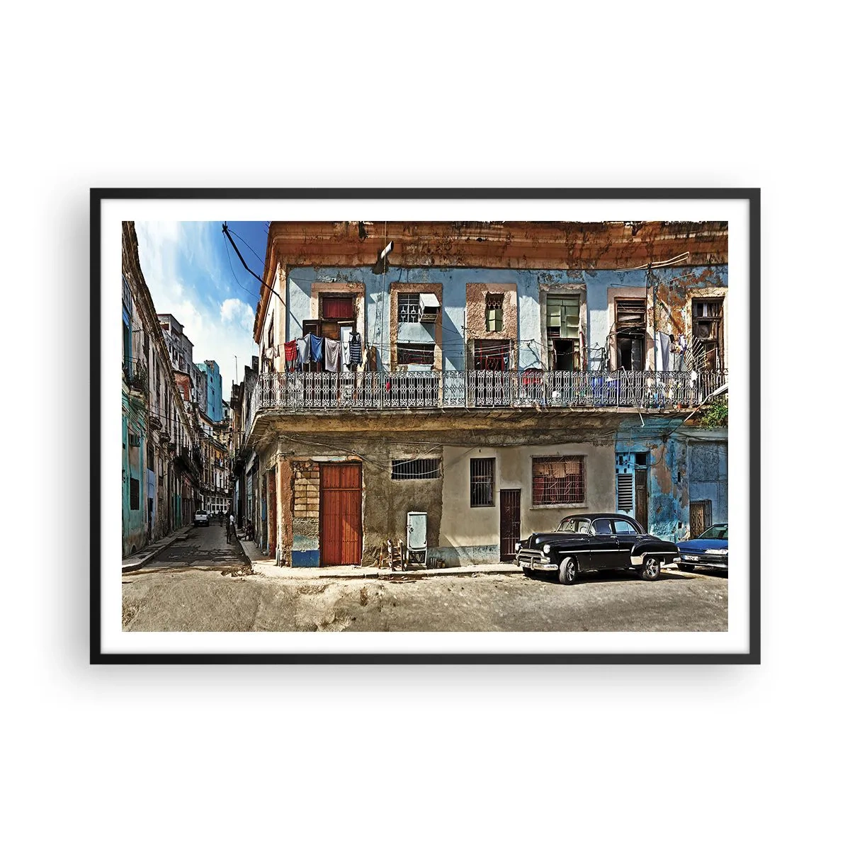 Poster în ramă neagră - Sentimente cubaneze - 100x70 cm
