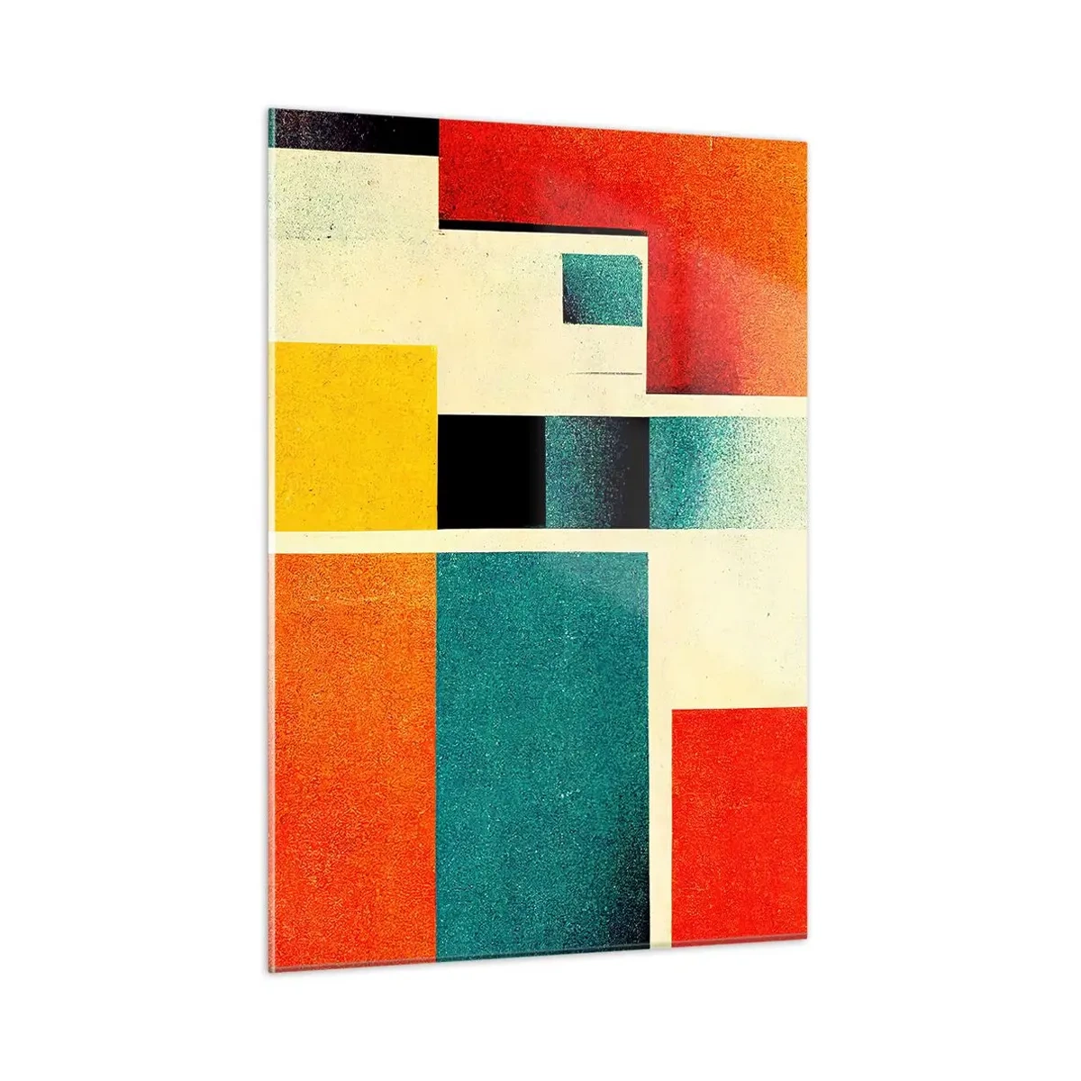 Tablou pe sticlă - Abstracție geometrică - energie bună - 50x70 cm