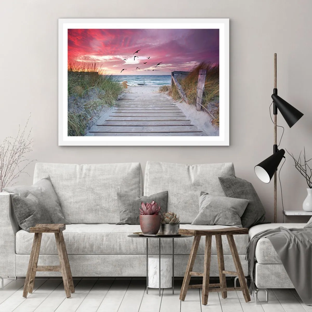 Poster în ramă albă - Impresie baltică - 50x40 cm