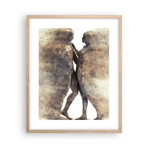 Poster în ramă de stejar deschis - Din praf s-au ridicat la iubire - 40x50 cm