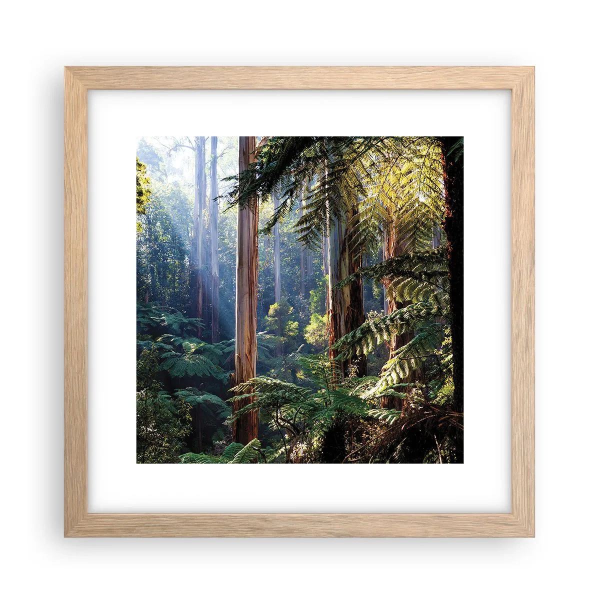 Poster în ramă de stejar deschis - O poveste din pădure - 30x30 cm