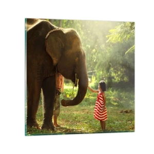 Tablou pe sticlă - Puterea prieteniei - 40x40 cm