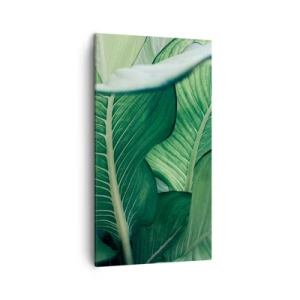 Tablou pe pânză - Viață intensă în verde - 45x80 cm
