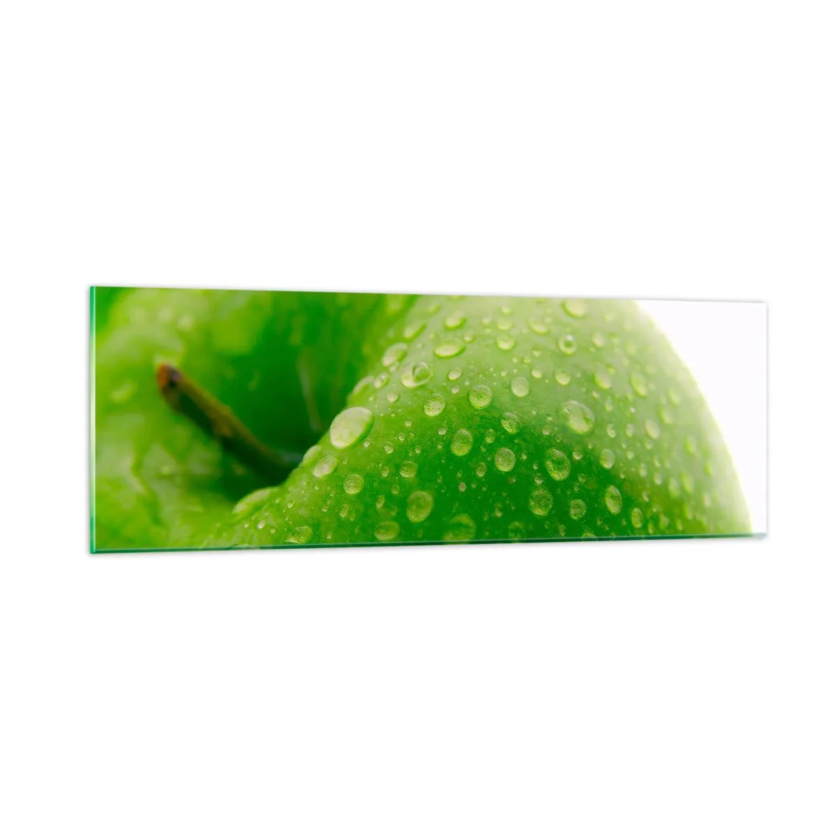 Tablou pe sticlă - Prospețime verde rece - 90x30 cm