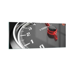 Tablou pe sticlă - Bag-o în viteză! - 100x40 cm