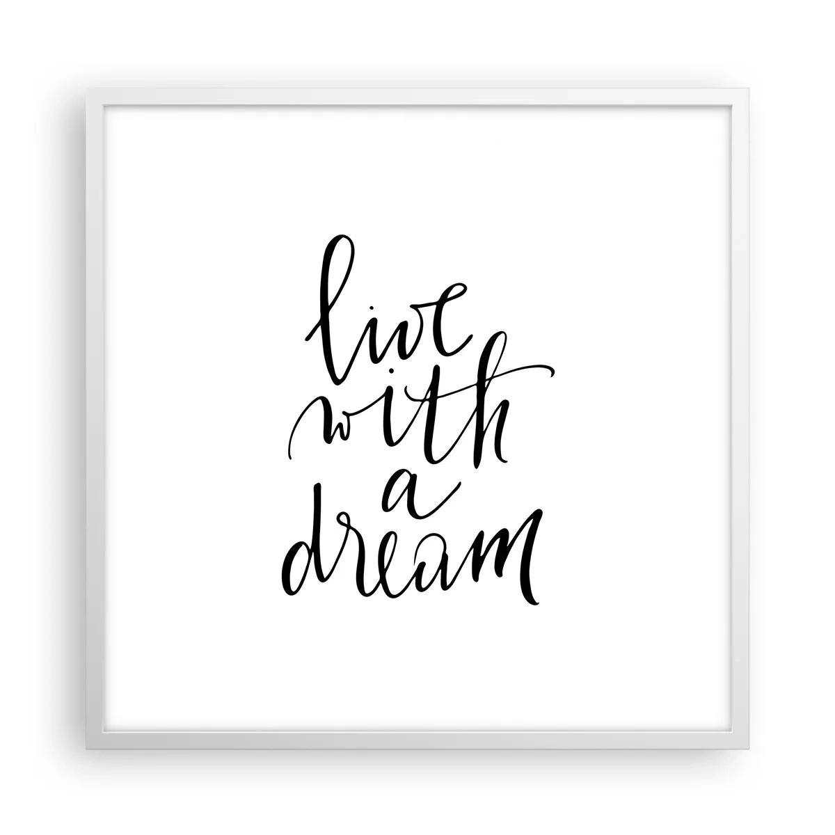 Poster în ramă albă - Of course - 60x60 cm