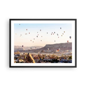 Poster în ramă neagră - Ca niște nave pe cer - 70x50 cm
