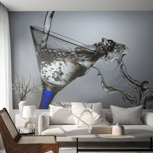 Tapet Autoadeziv Deluxe Sticker - Apă pură în sticlă de cristal - Sticlă, Cocktail, Gastronomie - 100x70 cm