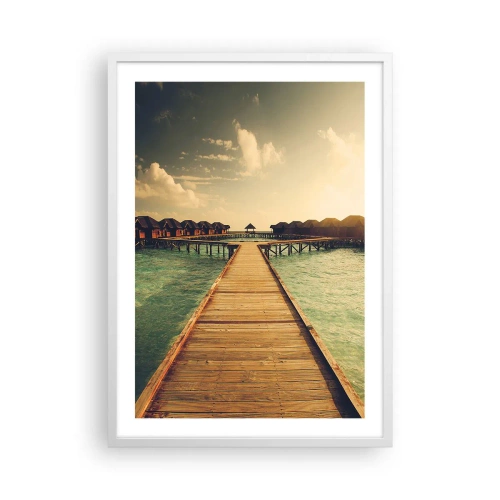 Poster în ramă albă - O invitație caldă - 50x70 cm