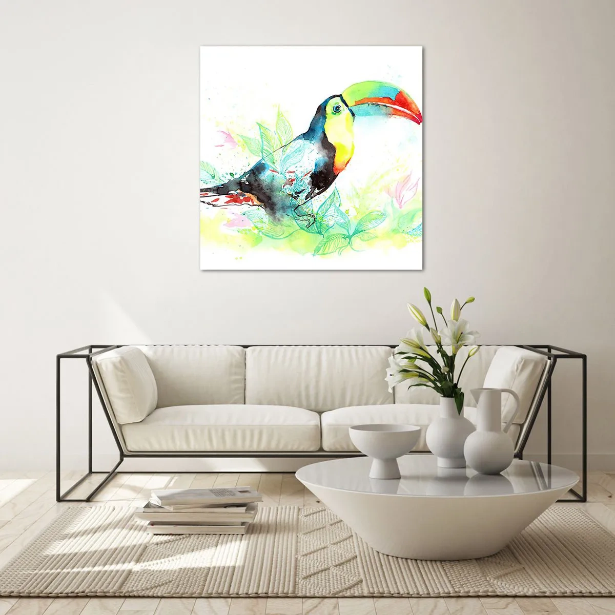 Tablou pe sticlă - Colorată ca America de Sud - 60x60 cm