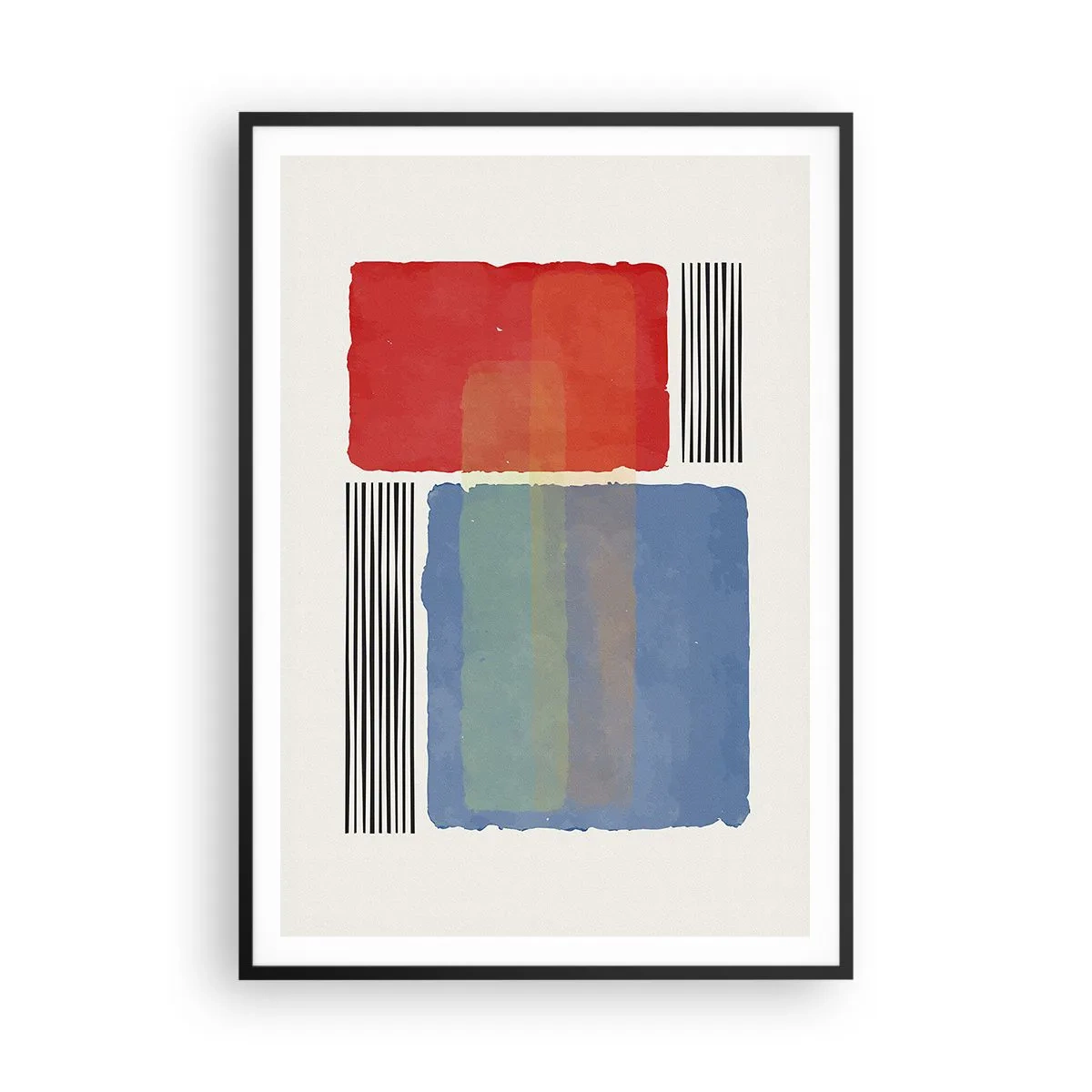 Poster în ramă neagră - Spiritul și litera geometriei - 70x100 cm