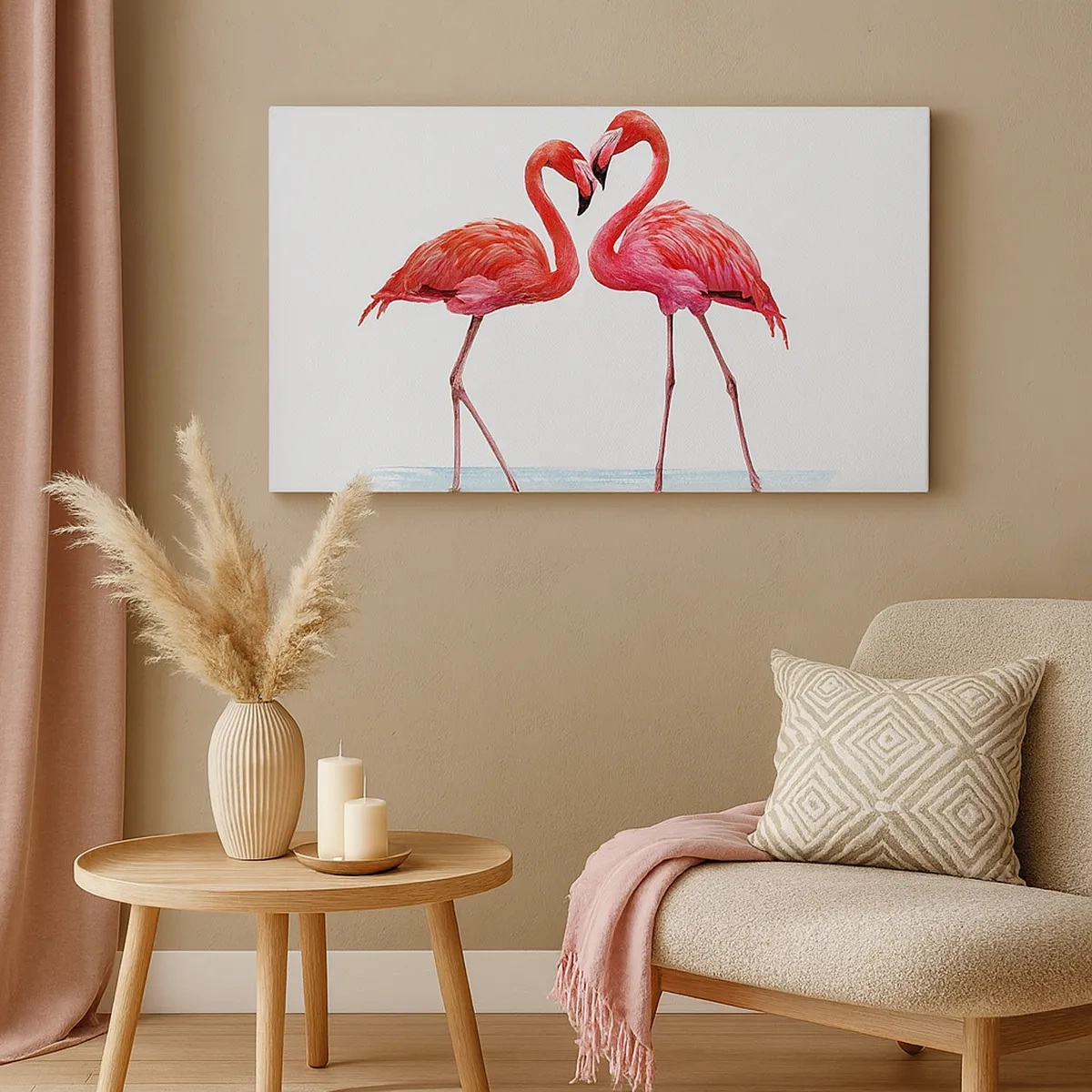 Tablou pe pânză - Pink randez-vous - 30x30 cm