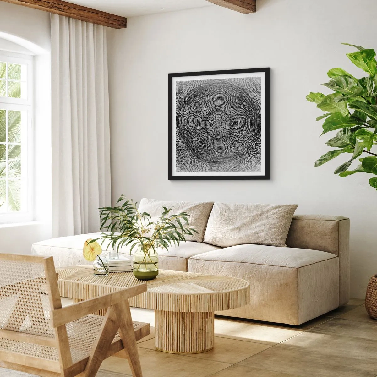 Poster în ramă neagră - Un semn al vremurilor - 30x30 cm