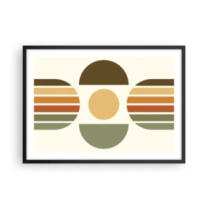 Poster în ramă neagră - În culorile pământului - 70x50 cm