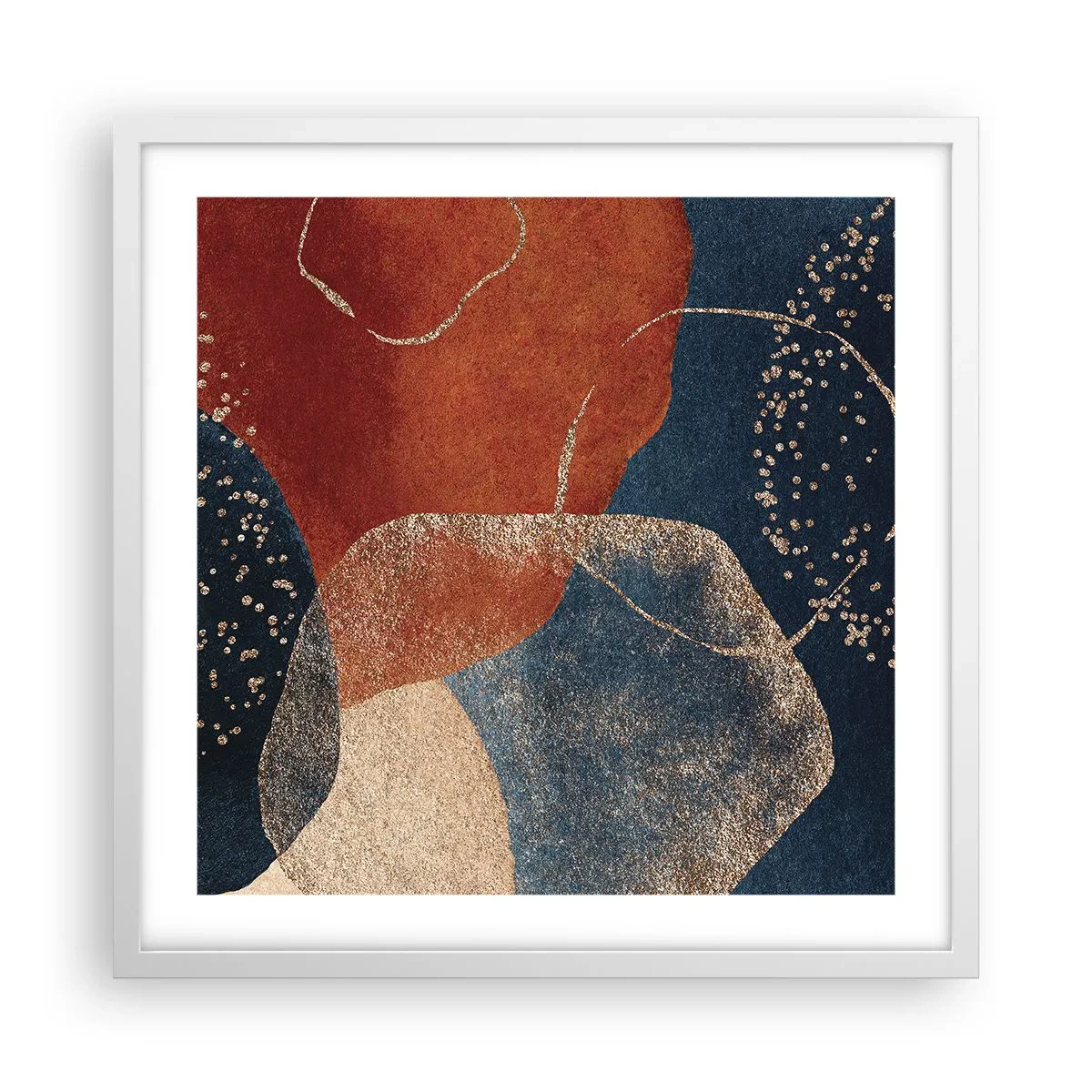 Poster în ramă albă - Ușurința de a fi - 50x50 cm