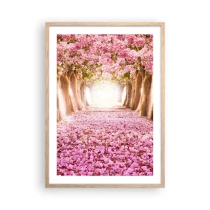 Poster în ramă de stejar deschis - Drumul spre paradis - 50x70 cm