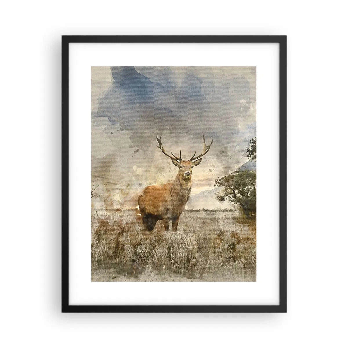 Poster în ramă neagră - Demnitate - putere - măreție - 40x50 cm