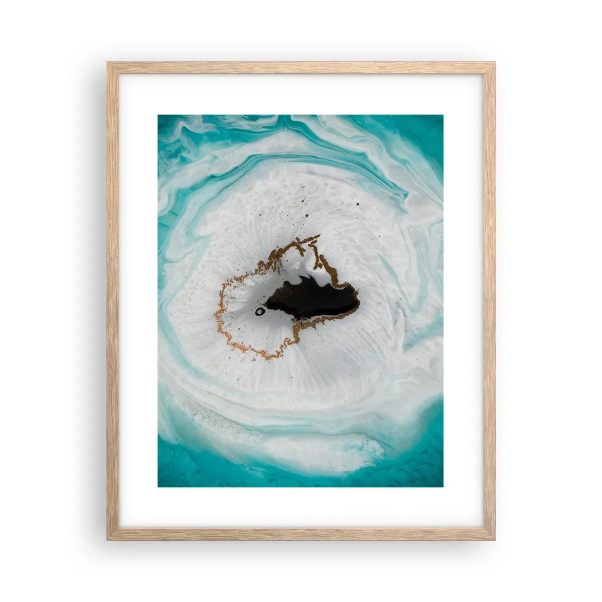 Poster în ramă de stejar deschis - Pătrunde înăuntru - 40x50 cm