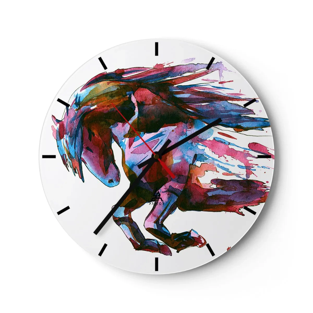Ceas de perete - Ceas pe sticlă - În exaltare - 40x40 cm