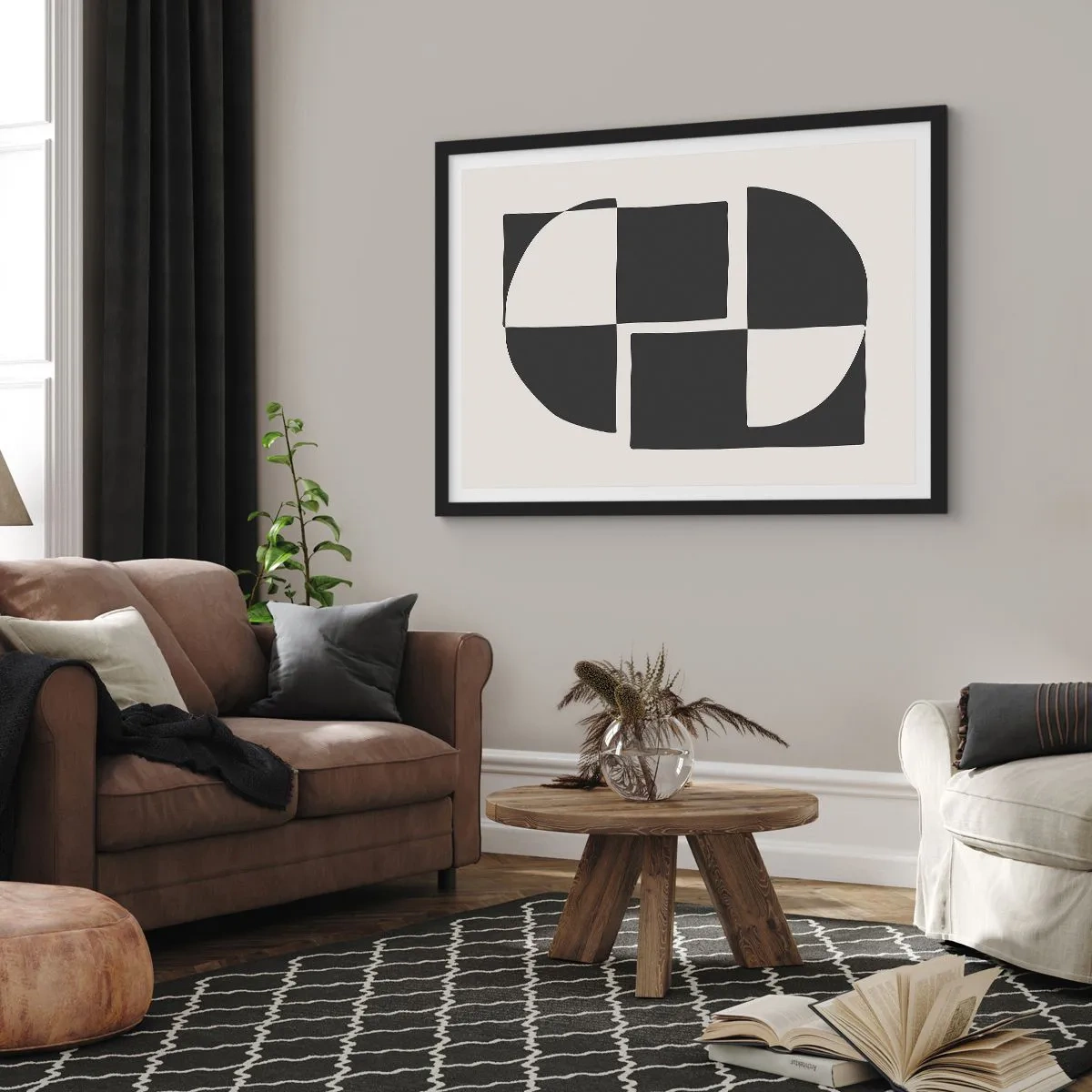 Poster în ramă neagră - Antiteză - sinteză - 91x61 cm