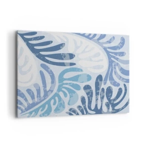 Tablou pe pânză - Ferigi albastre - 100x70 cm