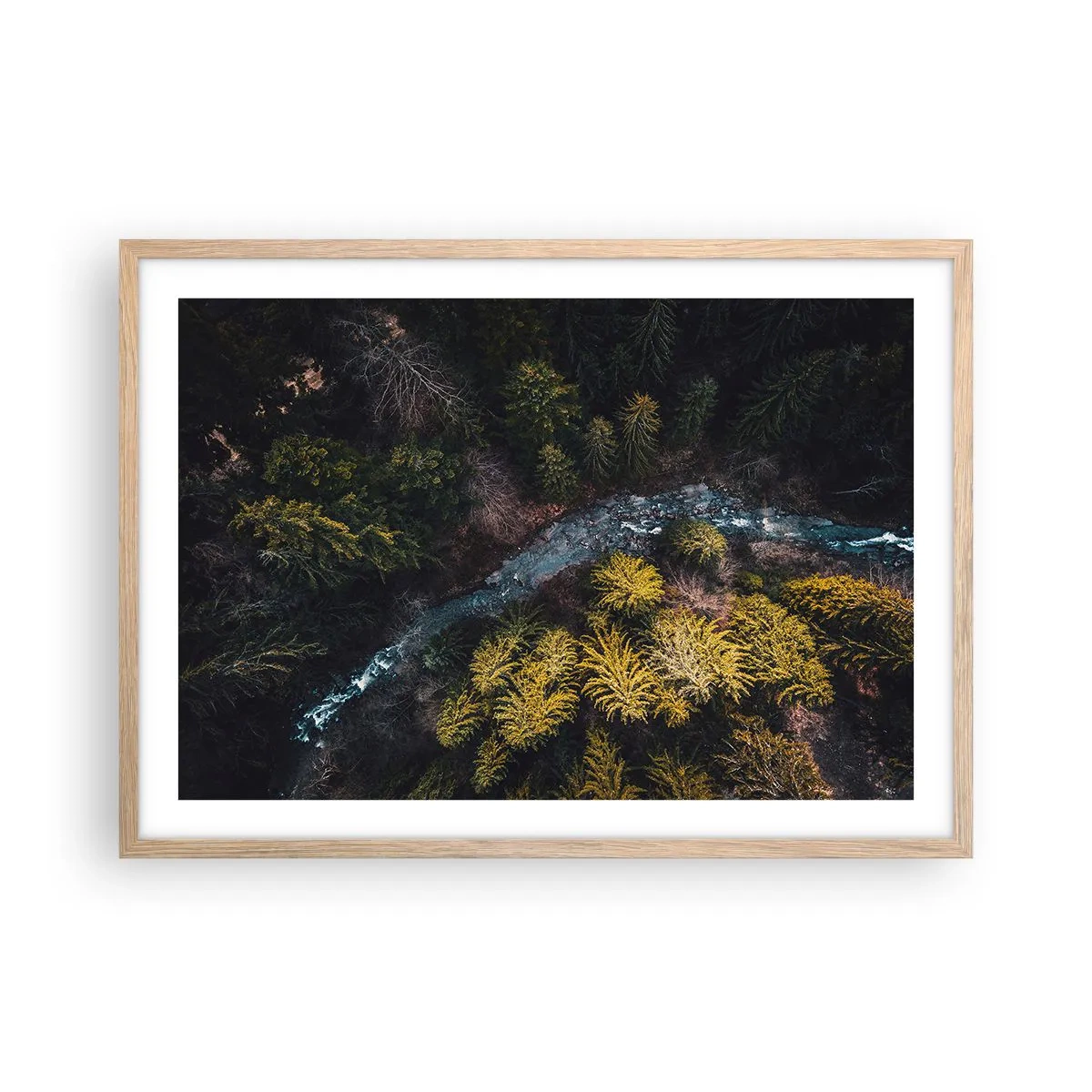 Poster în ramă de stejar deschis - Rapid și mai rapid - 70x50 cm