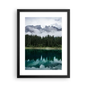 Poster în ramă neagră - Liniște, liniște, să nu trezim apa care doarme... - 30x40 cm