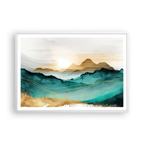 Poster în ramă albă - La limita abstracției - peisaj - 100x70 cm