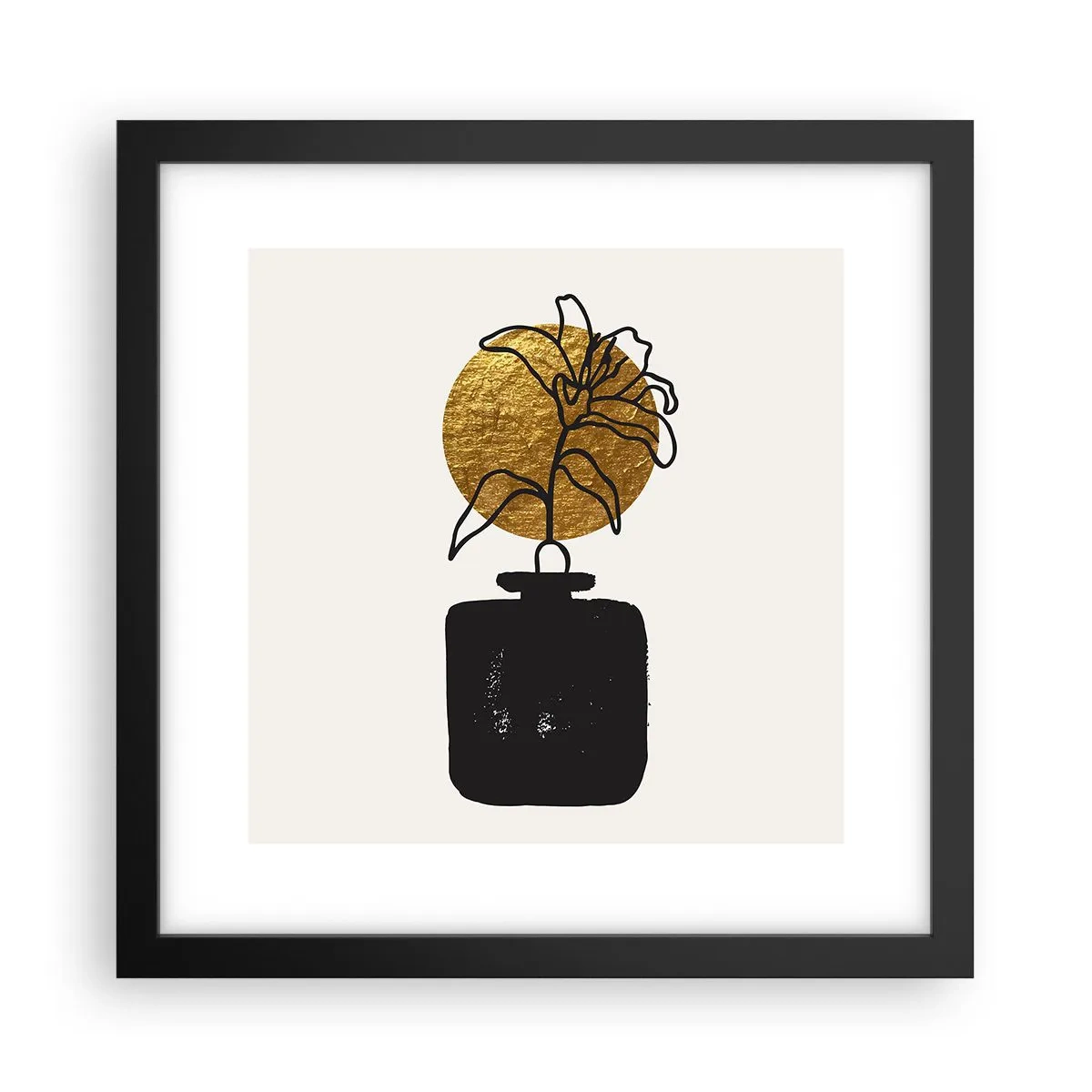 Poster în ramă neagră - Cât cântărește aurul? - 30x30 cm