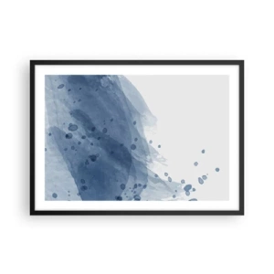 Poster în ramă neagră - Tul albastru - 70x50 cm