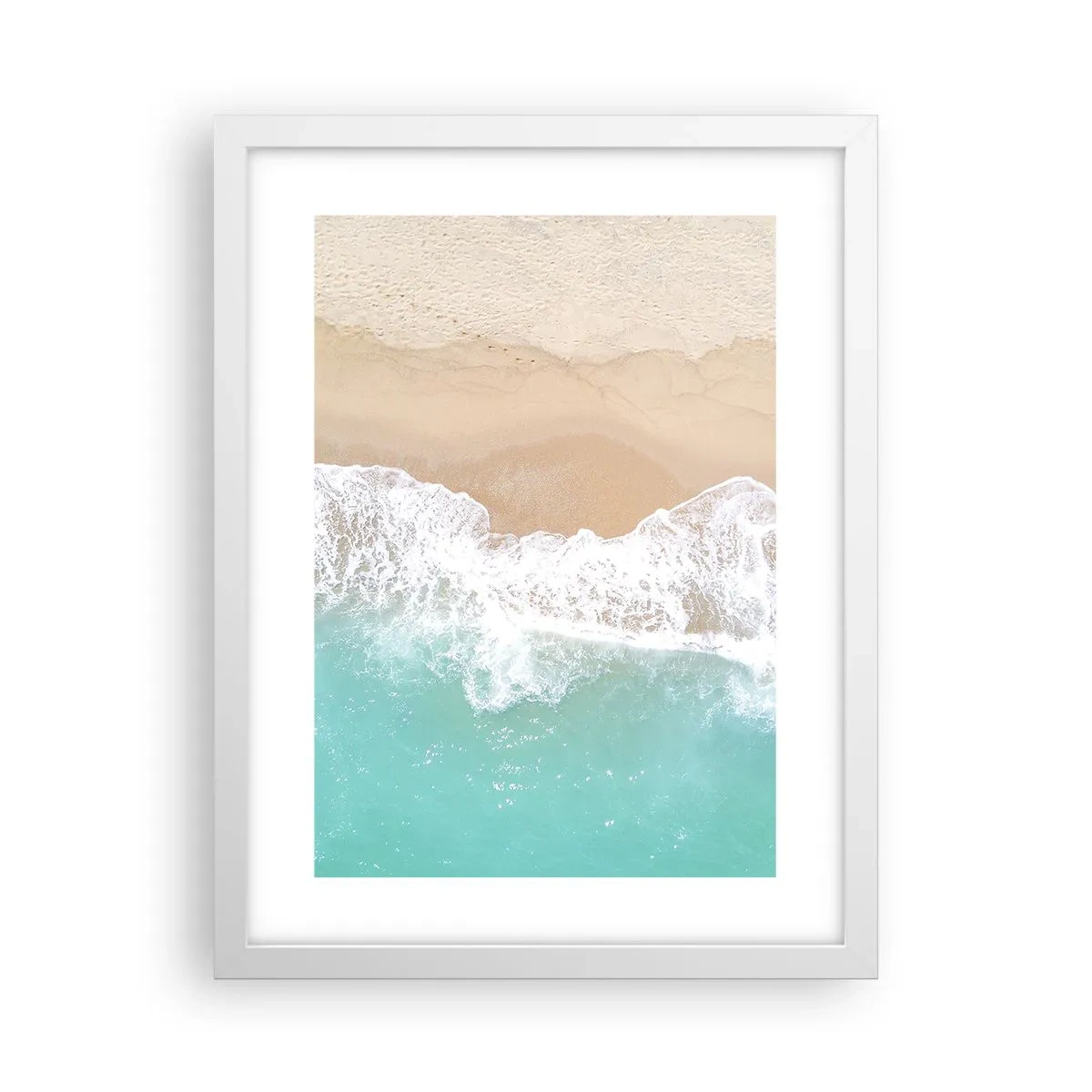 Poster în ramă albă - Atingere mângâietoare - 30x40 cm