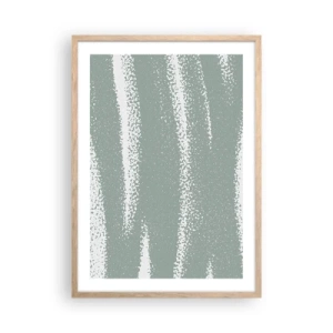 Poster în ramă de stejar deschis - Abstracție în stil de iarnă - 50x70 cm