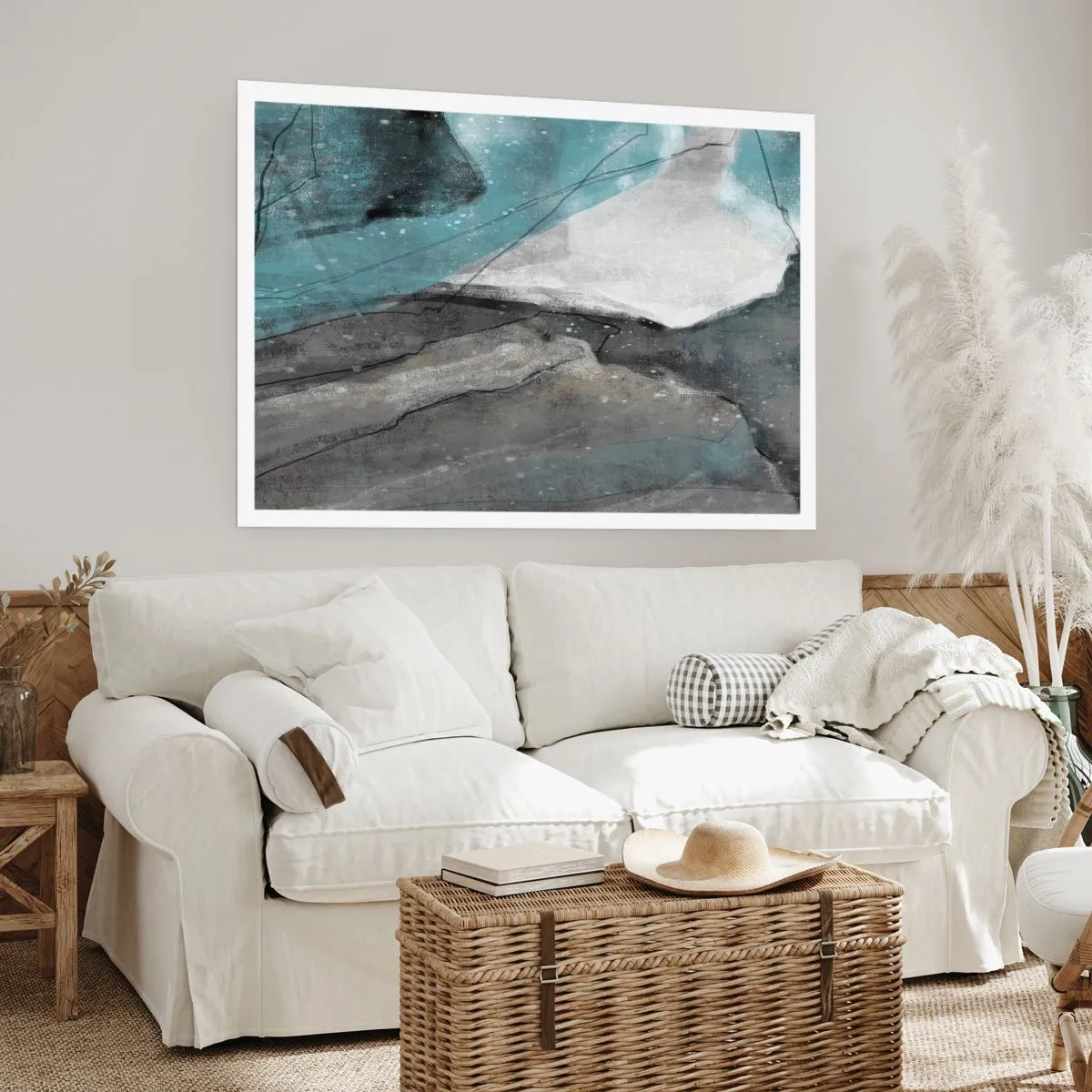 Poster - Abstracție: roci și gheață - 91x61 cm