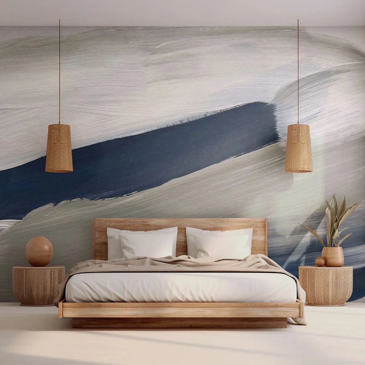 Tapet Standard Eco - Întâlnire cu albul - Bucată, Minimalist, Modern - 150x105 cm